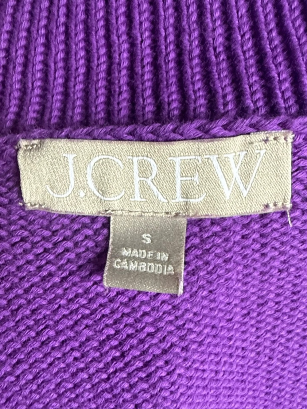 J. Crew New Heritage Rollneck Purple Sweater Sz S - Picture 5 of 6